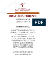 Oratoria Forense - Cuestionario Grupal