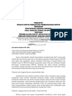 Pendapat Fraksi PPP Tentang UU Zakat Rapur 31 Agst 2010 Ok