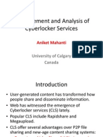Measurement and Analysis of Cyberlocker Services (WWW 2011)