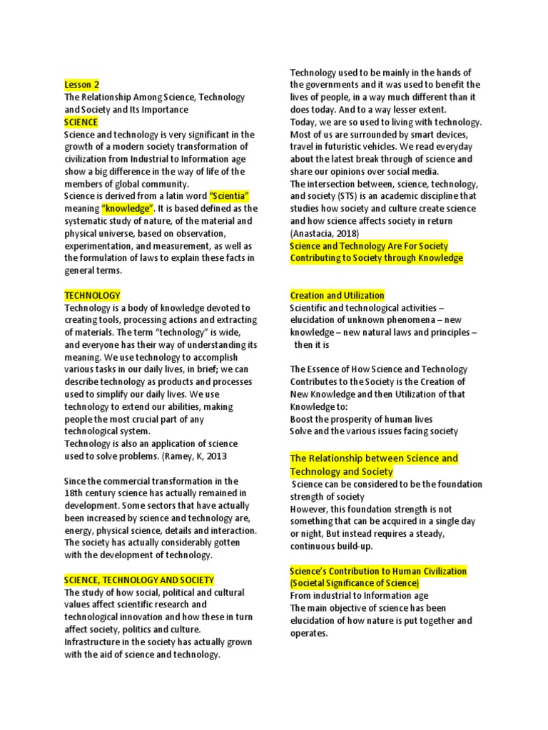 STS: Science, Technology, and Society | PDF | Science | Thermometer