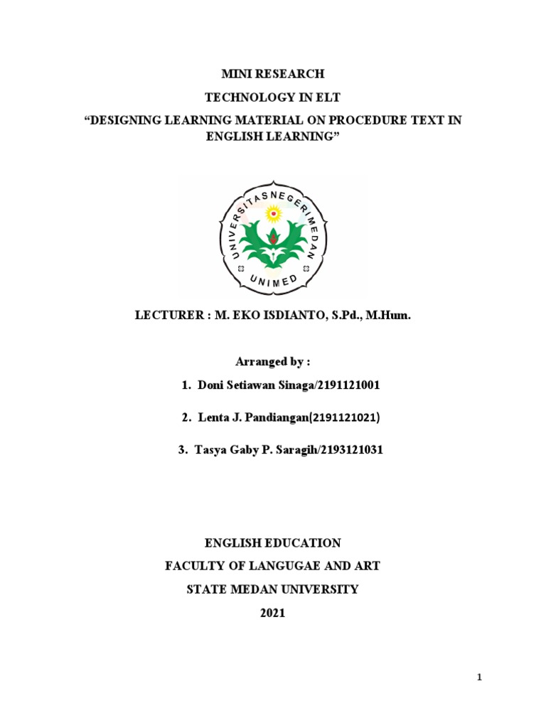 Mini Research Technology in Elt Kel.6 | PDF | Learning | Educational ...