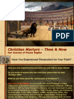 Christian Martyrs – Then & Now: The Beginning of Persecution & Martyrdom