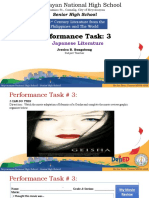 Performance Task # 3 in 21st Century Literature