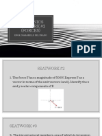Mechanics Seatwork #2 (Forces) : Engr. Marabelle Del Prado