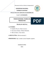 Tercer Informe, Caso Practico Teoria Del Productor - Trabajo Grupal