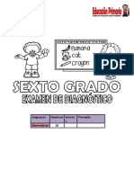 Examen Diagnostico 6grado