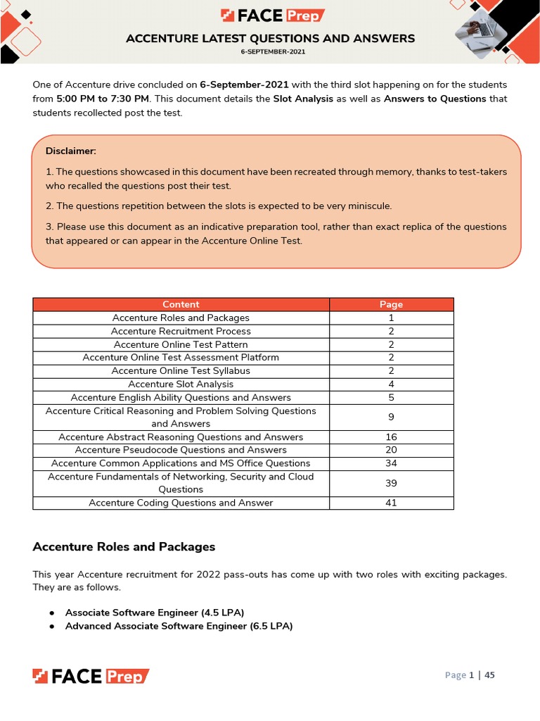 Accenture Online Assessment Guide | PDF | Control Flow | Bit