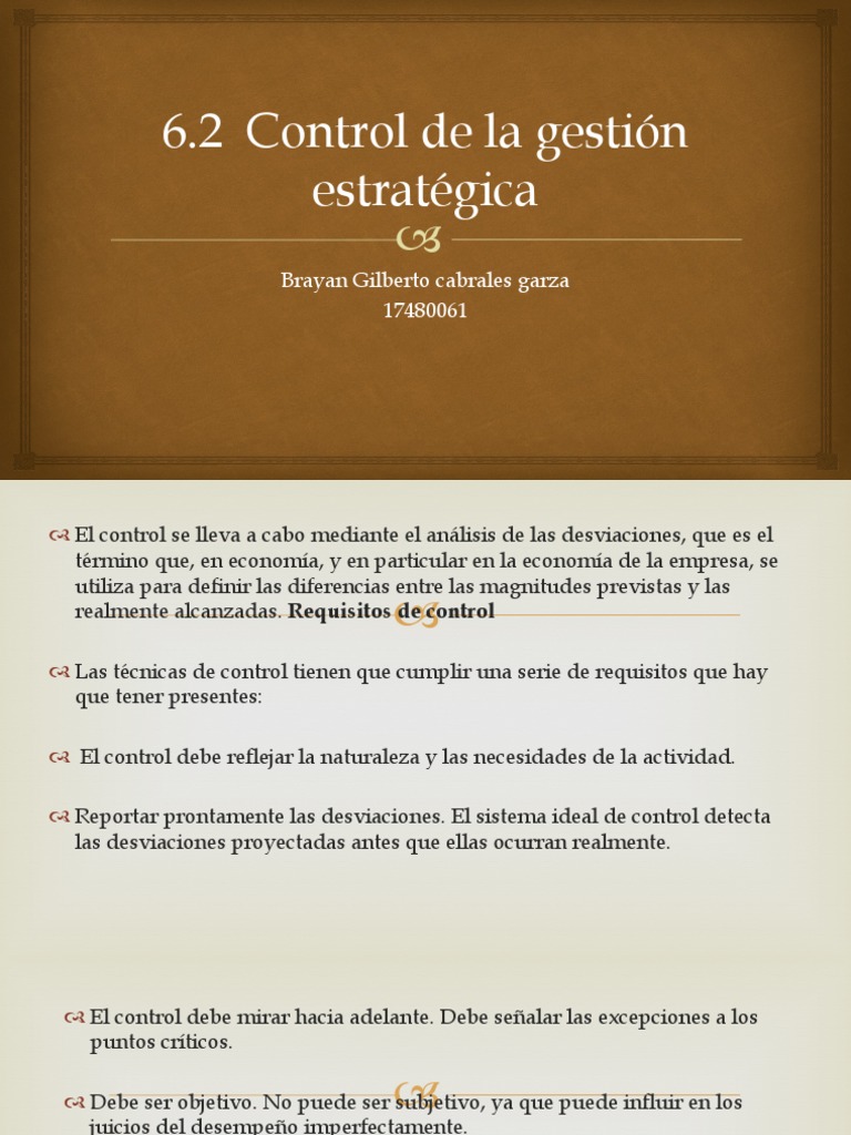 Control de la Gestión Estratégica | PDF