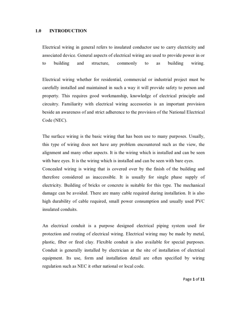 Electrical Wiring Estimating And Costing Lab Manual