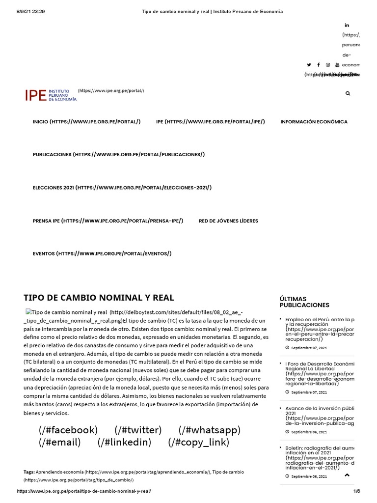 Guía del Tipo de Cambio en Perú | PDF | Tipo de cambio | Perú