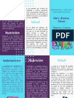 Folleto Sedentarismo, Nutrición y Salud