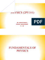 Physics (2py101) : Dr. Ankur Pandya Physics Department It, Nu
