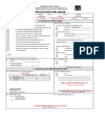 CS Form No. 6, Revised 2020 (Leave Application) (Fillable)