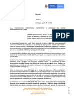 Circular II Convocatoria Apoyos de Alimentación CBC 2021