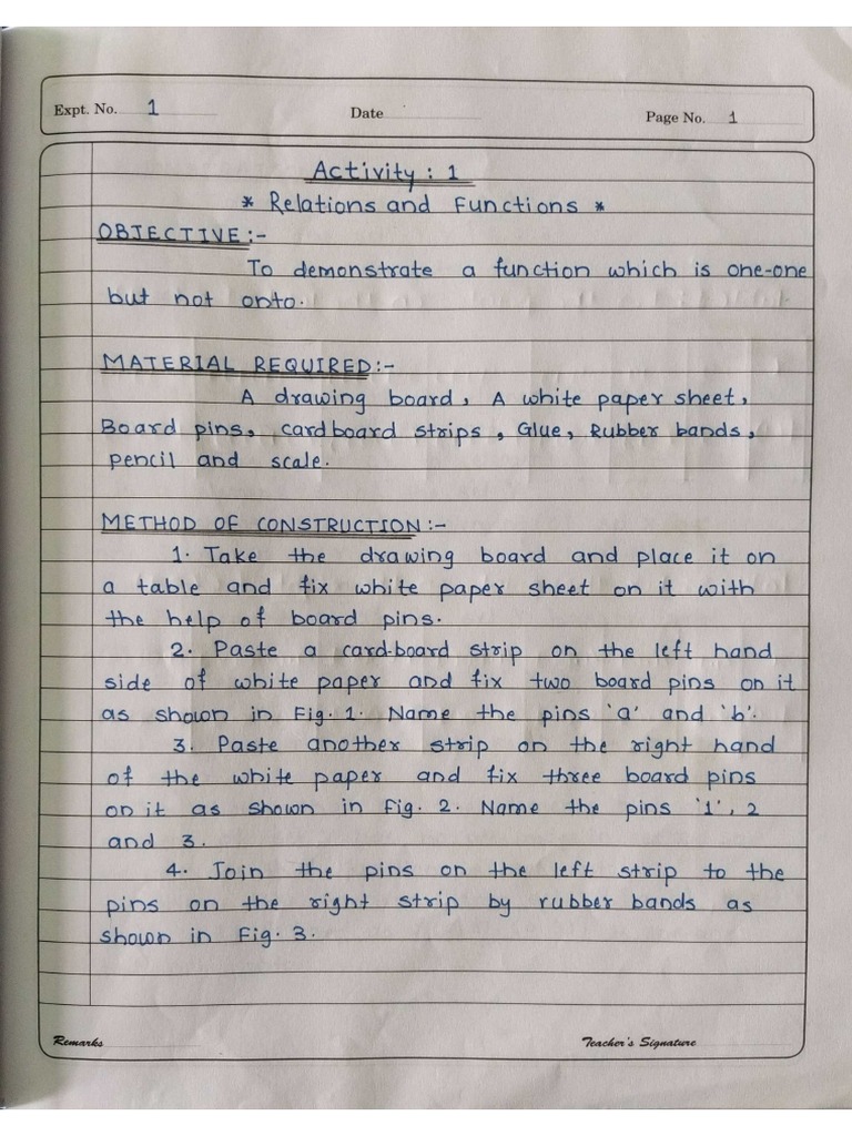 Activity 1 (Relations and Functions) | PDF