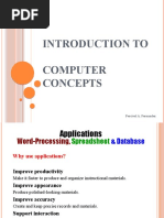 Introduction To Computer Concepts: Percival A. Fernandez