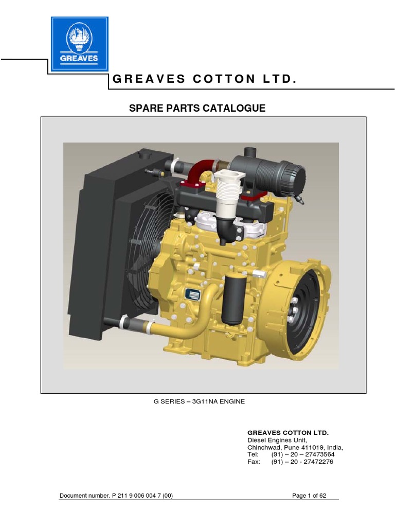 Greaves Cotton LTD. Spare Parts Catalogue PDF Piston Screw