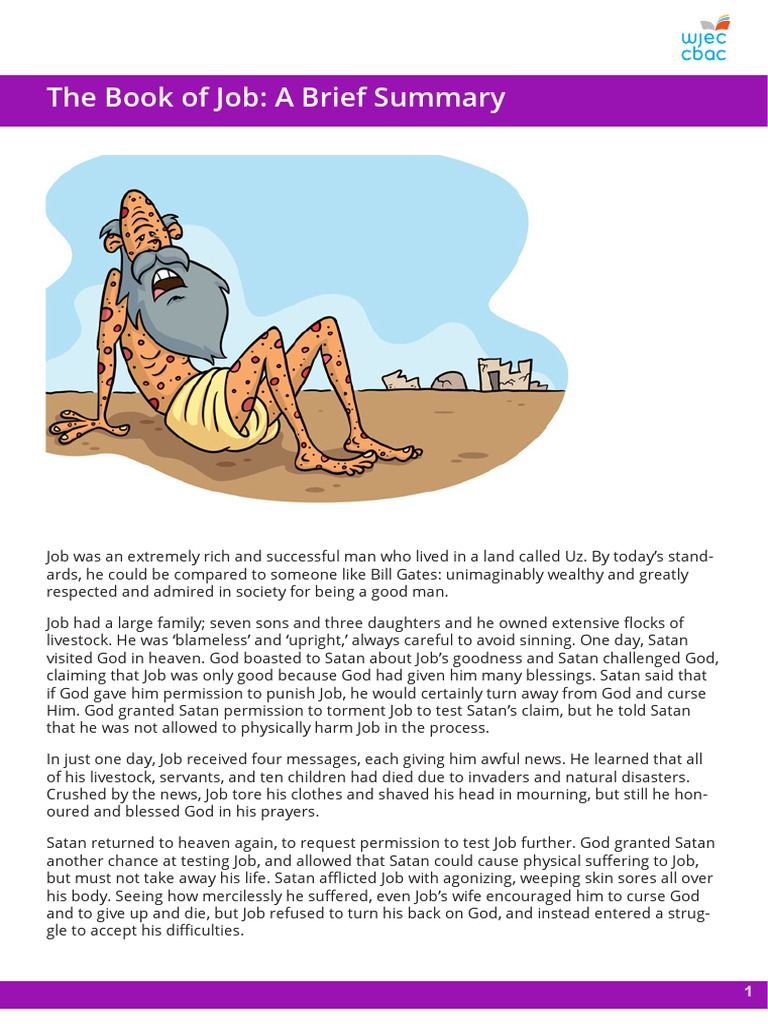 Book Of Job Chapter 2 Summary : The Book Of Job Discussion Questions ...