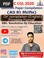 (All 21 Shifts) : GK Compilation (English) Printable Format