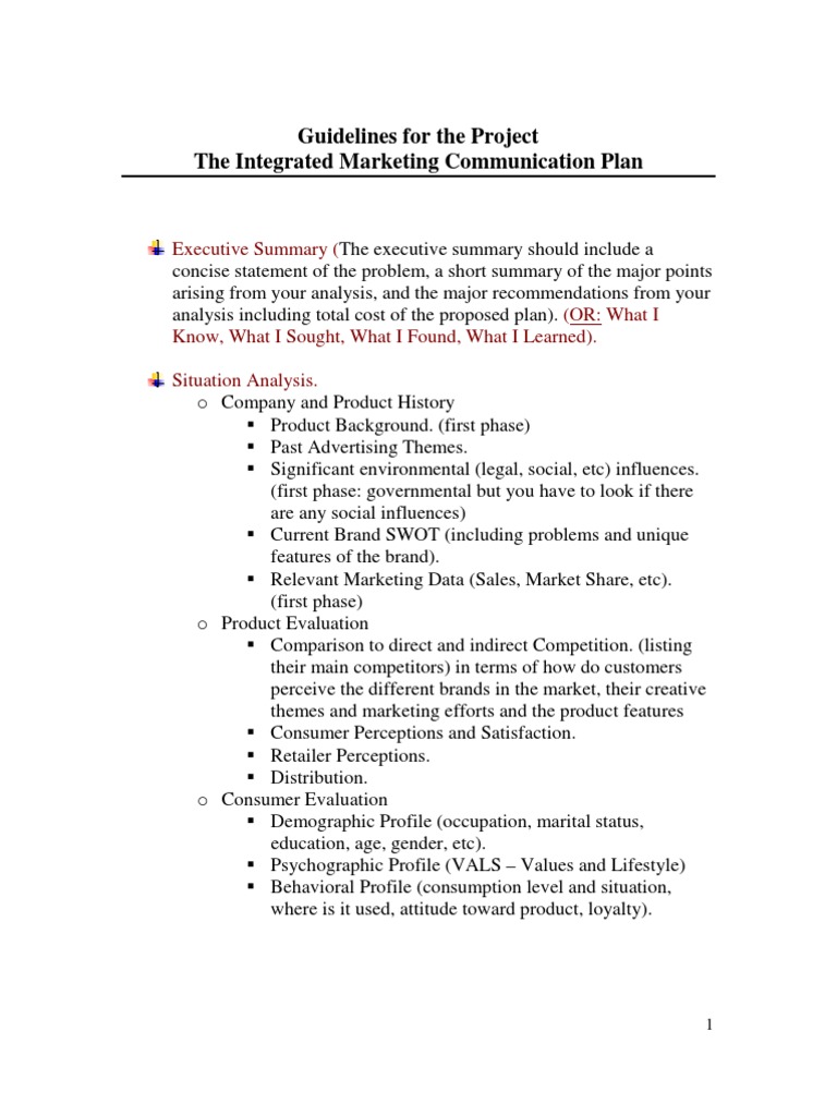 imc business plan in english pdf