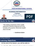 New Generation International School: Business Mathematics