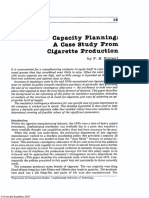 Capacity Planning A Case Study From Cigarette Production PDF
