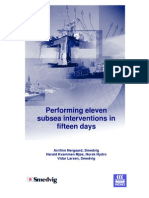Performing Eleven Subsea Interventions in Fifteen Days