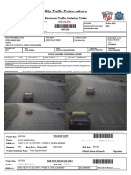 City Traffic Police Lahore: Electronic Traffic Violation Ticket