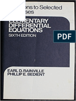 Solutions To Selected Exercises in Elementary Differential Equations-Rainville Bedient (Chua)