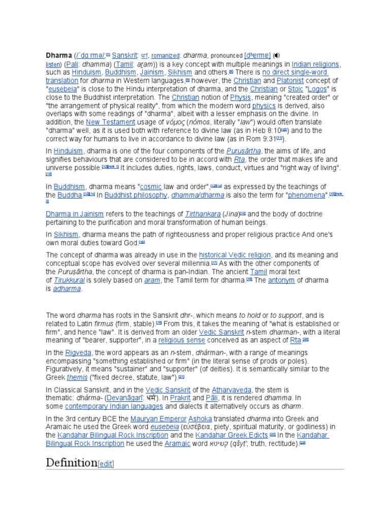 Understanding Dharma in Indian Religions | PDF | Dharma | Gautama Buddha