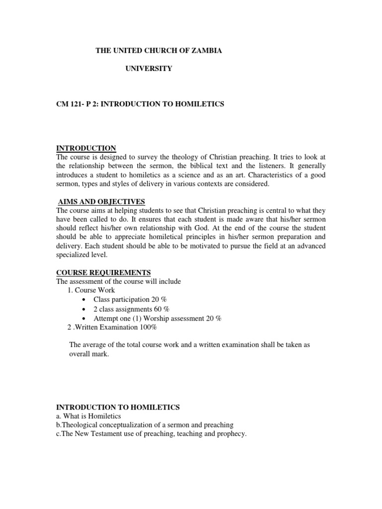 Introduction To Homiletics Pdf Pdf Sermon Jesus