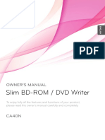 Slim BD-ROM / DVD Writer: Owner'S Manual