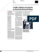 Omaggio della Calabria al territorio: assegnati i premi Bronzi di Riace - Il Corriere Adriatico dell'8 settembre 2021
