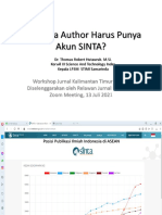 Mengapa Author Harus Punya Akun SINTA