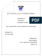 H.P National Law University, Shimla: Assignment of "Economics" (Assignment Second)