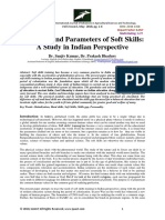 The Need and Parameters of Soft Skills: A Study in Indian Perspective