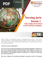 Nursing Juris Lesson 1: The Code of Ethics For Filipino Nurses