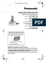 Manual Telefone Sem Fio PanasonicKX-TG6421LB