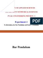 Experiment - 4 - Bar Pendulum and Kater's Pendulum