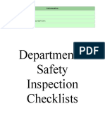 Departmental Safety Inspection Checklist