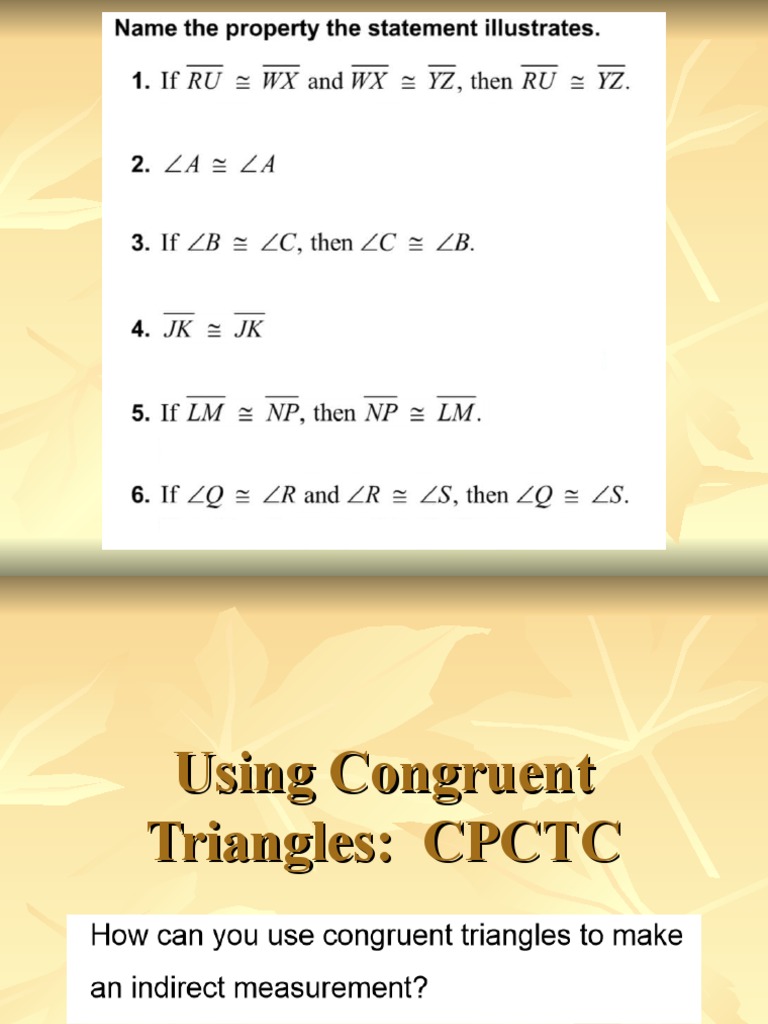 Understanding CPCTC in Triangle Proofs | PDF