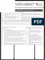 Sa Non Cotees - Augmentation de Capital en Numeraire