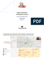 Sample Reports in Telematics Service: Catalogue