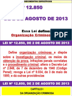 Lei #12.850, de 2 de Agosto de 2013