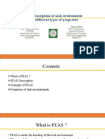 PEAS Description of Task Environment With Different Types of Properties