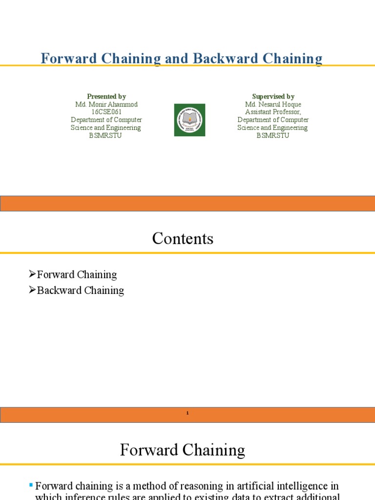 Forward Chaining and Backward Chaining | PDF | Cognition | Mathematical ...