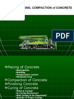 Placing, Curing, Compaction of Concrete