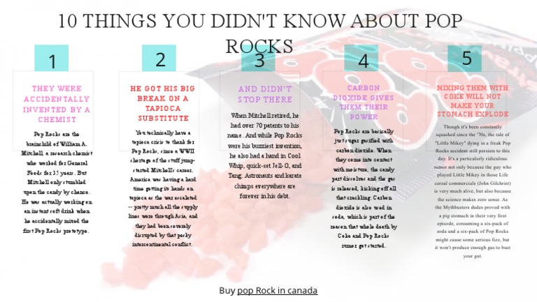 5 Things You Didn't Know About Pop Rocks | PDF | Food And Drink | Diet ...