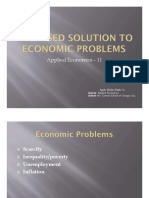 Proposed Solution To Economic Problems