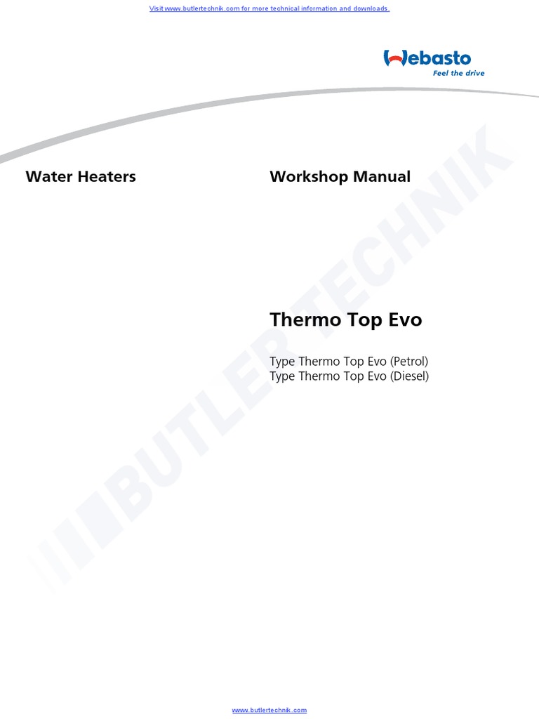 Thermo Top Evo: Water Heaters Workshop Manual | PDF | Combustion